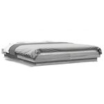 vidaXL Cadre de lit sonoma gris 150x200 cm bois d'ingénierie