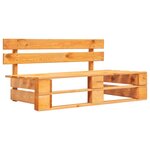 vidaXL Canapé central palette de jardin marron miel bois pin imprégné