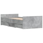 vidaXL Cadre de lit tête de lit et pied de lit gris béton 90x200 cm