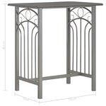 vidaXL Ensemble de bar 3 Pièces Bois et acier Anthracite