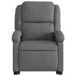 vidaXL Fauteuil de massage inclinable Gris foncé Tissu