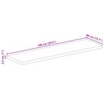 vidaXL Dessus de table 100x40x2 5cm rectangulaire bois massif manguier