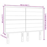 vidaXL Tête de lit Design Lines Gris Foncé 140 cm Tissu