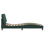 vidaXL Cadre de lit avec lumières LED vert foncé 90x190 cm velours