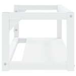 vidaXL Cadre de lavabo de salle de bain mural Blanc 79x38x31 cm Fer