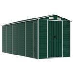vidaXL Abri de jardin vert 191x470x198 cm acier galvanisé