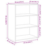 vidaXL Buffet chêne sonoma 70x41x93 cm bois d'ingénierie