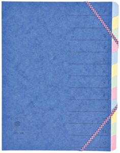Trieur 12 onglets CL 7/10ème Dos extensible à élastiques Rubriques imprimées Coloris A... COUTAL