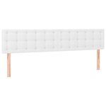 vidaXL Tête de lit à LED Blanc 160x5x78/88 cm Similicuir