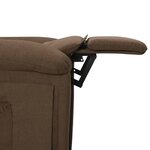 vidaXL Fauteuil électrique de massage Marron Tissu