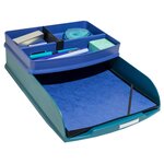 Corbeilles À Courrier Combo Styli Neo Deco - Bleu Canard - X 6 - Exacompta