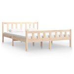vidaXL Cadre de lit bois massif 120x190 cm petit double