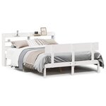 vidaXL Cadre de lit sans matelas blanc 120x200 cm bois de pin massif