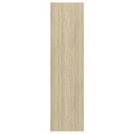 vidaXL Meuble TV mural Blanc et chêne sonoma Bois d’ingénierie