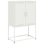vidaXL Meuble TV blanc 68x39x60 5 cm acier