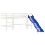 vidaXL Lit mezzanine enfants avec tour rose 90x190 cm bois pin massif