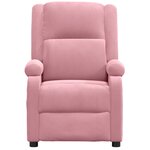 vidaXL Fauteuil inclinable électrique Rose Velours