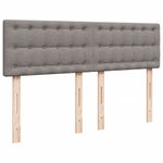 vidaXL Sommier à lattes de lit avec matelas Taupe 140x190 cm Tissu
