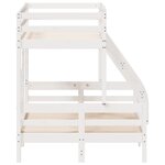 vidaXL Lit superposé 90x200/120x200 cm blanc bois de pin massif