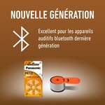 6 piles pour appareil auditif Zinc-Air PR13 PR48 0  Mercury/Hg - Orange PANASONIC