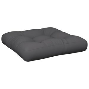 vidaXL Coussin de palette gris 50x50x12 cm tissu