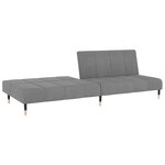 vidaXL Canapé-lit à 2 places gris clair velours