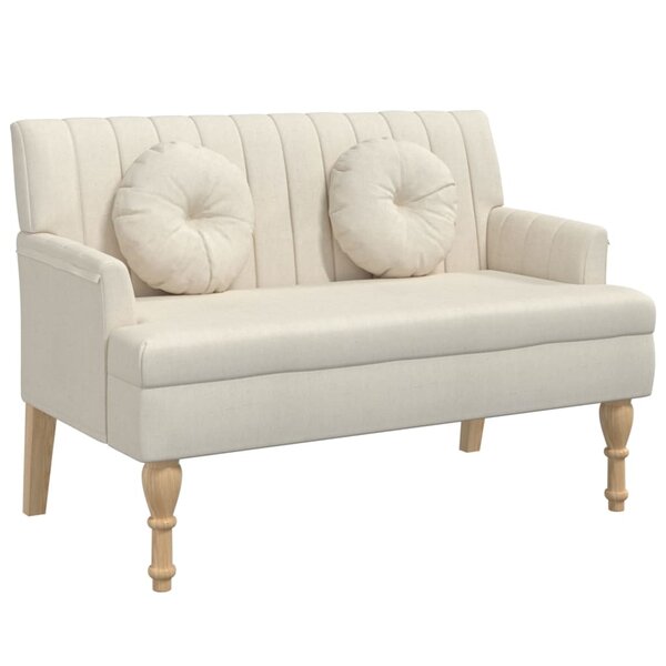 vidaXL Banc avec coussins lin 113x64 5x75 5 cm tissu