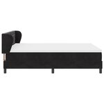 Lit Box Spring vidaXL avec Matelas Noir 160x200 cm Velours