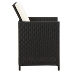 vidaXL Jeu de chaise et tabouret de jardin 4 Pièces Résine tressée Noir