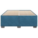 vidaXL Cadre de lit bleu 140x190 cm velours