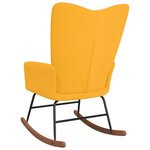 vidaXL Chaise à bascule Jaune moutarde Velours