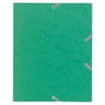 Chemise À Élastique 3 Rabats Carte Lustrée 400gm2 - Format Scolaire 17x22cm - Couleurs Assorties - X 25 - Exacompta