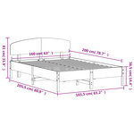 vidaXL Cadre de lit sans matelas 160x200 cm bois massif de pin