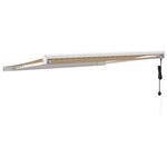 vidaXL Auvent rétractable jaune et blanc 3 5x2 5 m tissu et aluminium