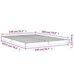 vidaXL Cadre de lit 140x190 cm bois de pin massif