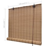 vidaXL Store roulant Bambou Marron 120x160 cm