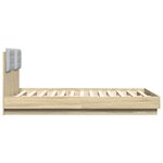 vidaXL Cadre de lit avec tête de lit chêne sonoma 140x190 cm
