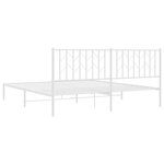 vidaXL Cadre de lit métal sans matelas et tête de lit blanc 183x213 cm