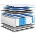 vidaXL Matelas à ressorts ensachés moyen plus 70x200 cm