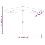 vidaXL Parasol d'extérieur avec mât en métal 300x200 cm terre cuite
