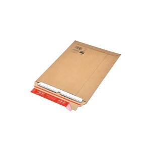 COLOMPAC Pochette dexpédition rigide en carton brun - Format B4 : 29 x 40  cm hauteur 5 cm