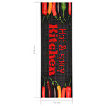 vidaXL Tapis de sol de cuisine lavable Hot&Spicy 45x150 cm