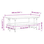 vidaXL Table basse Chêne marron 100x50x40 cm Bois d'ingénierie