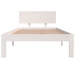 vidaXL Cadre de lit Blanc Bois massif 90x190 cm Simple