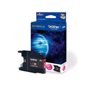 Cartouche jet d'encre lc1280xlmbp capacité 1200 pages magenta brother