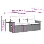 vidaXL Salon de jardin avec coussins 3 Pièces beige résine tressée