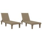 vidaXL Chaises longues lot de 2 marron clair 155x58x83cm polypropylène