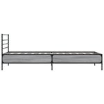 vidaXL Cadre de lit sonoma gris 75x190 cm bois d'ingénierie et métal