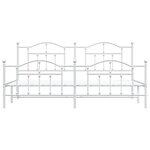 vidaXL Cadre de lit métal avec tête de lit/pied de lit blanc 193x203cm