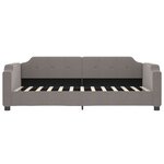 vidaXL Lit de jour avec matelas taupe 100x200 cm tissu